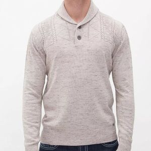 J.B. Holt Buckle Black Polished Fired Henley Sweater